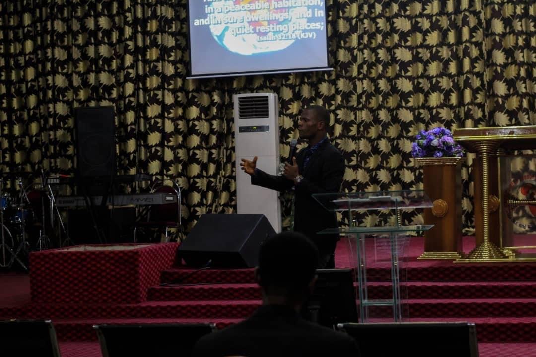 David S. Okeke preaching the Gospel today