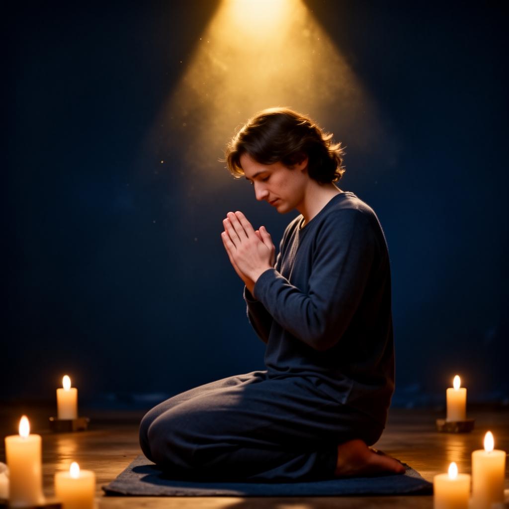 Person in prayer